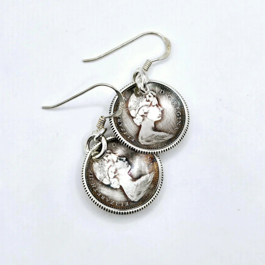 Canadian Dime Coin Earrings