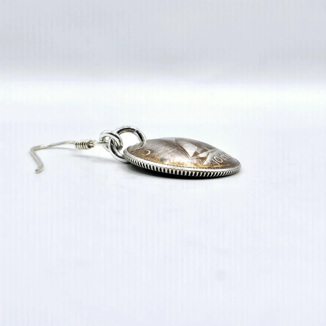 Canadian Dime Coin Earrings