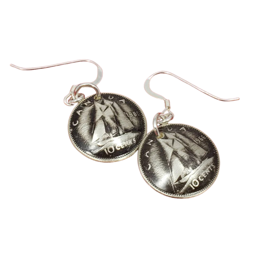 Canadian Dime Coin Earrings