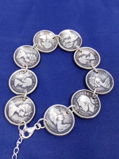 Canadian Dime Coin Bracelet