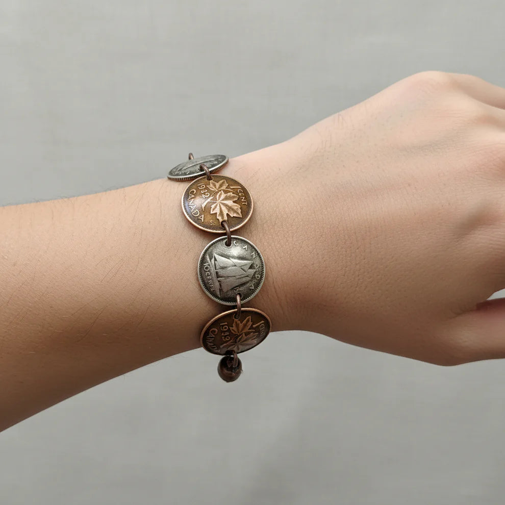 Canadian Mixed Coin Bracelet