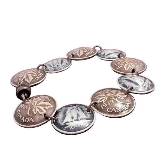 Canadian Mixed Coin Bracelet