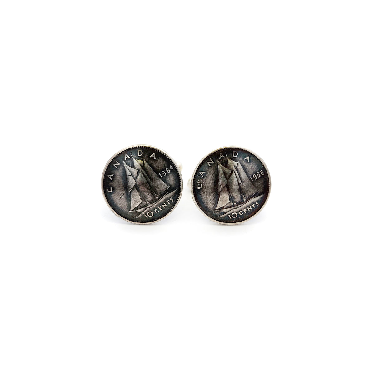 Canadian Silver Dime Cufflinks