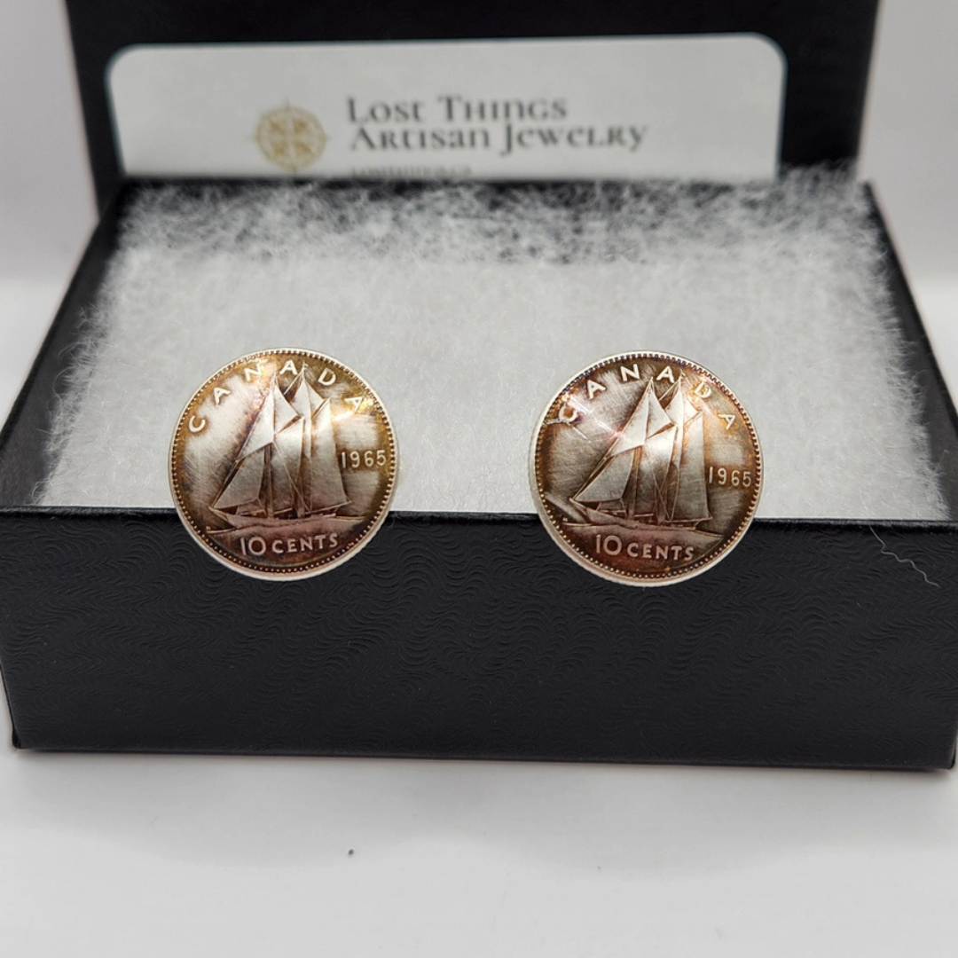 Canadian Silver Dime Cufflinks