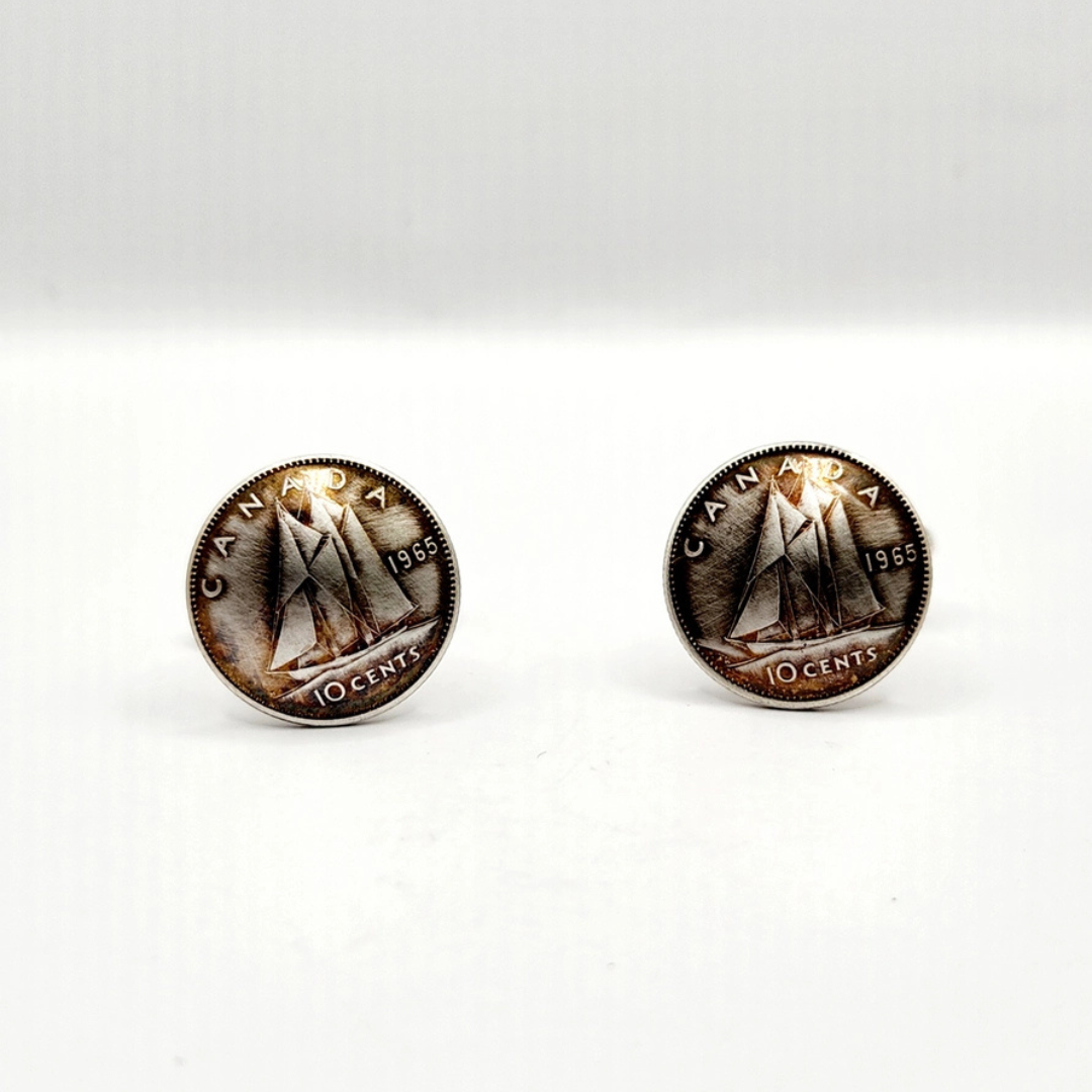 Canadian Silver Dime Cufflinks