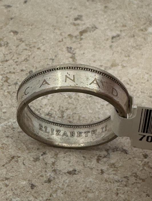 Canadian Quarter Coin Ring