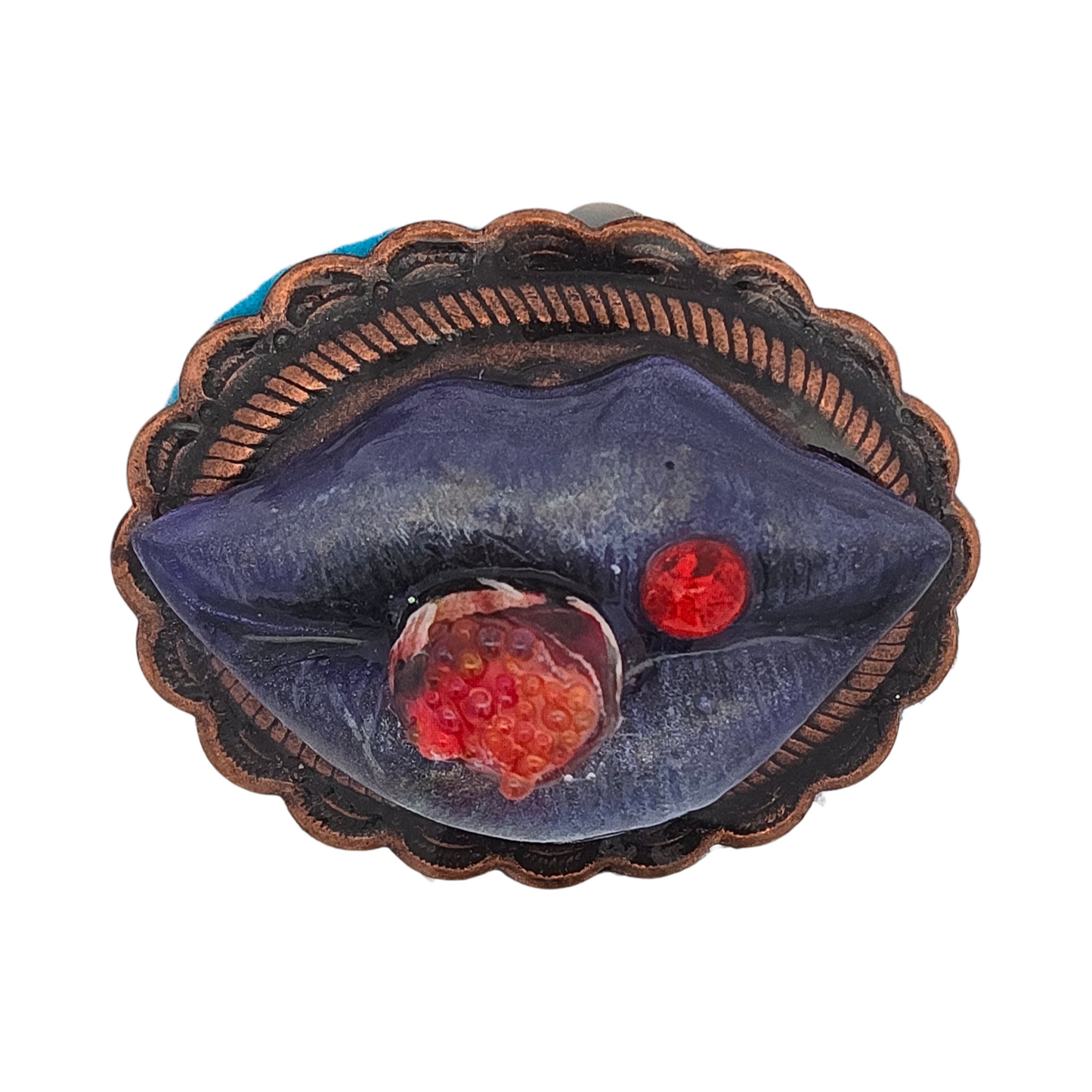 Porcelain Lips Brooches