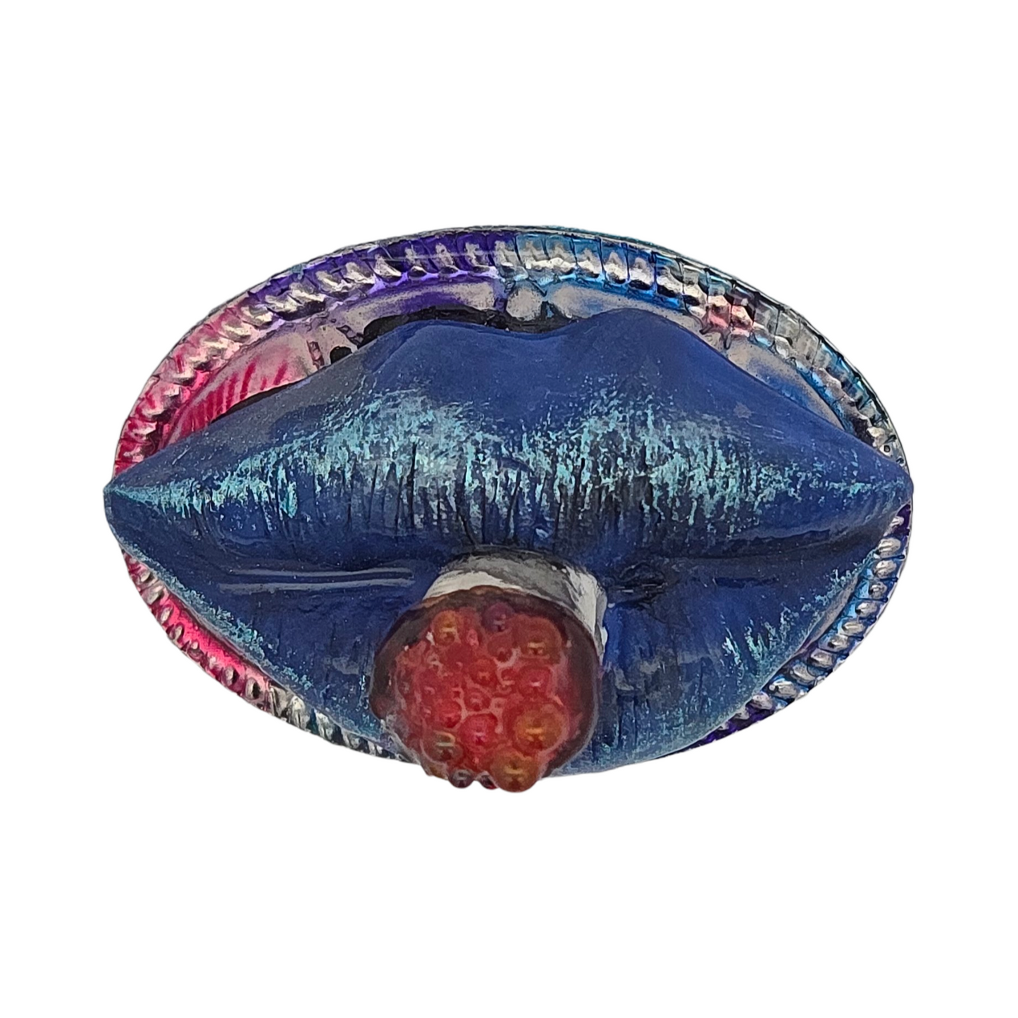 Porcelain Lips Brooches