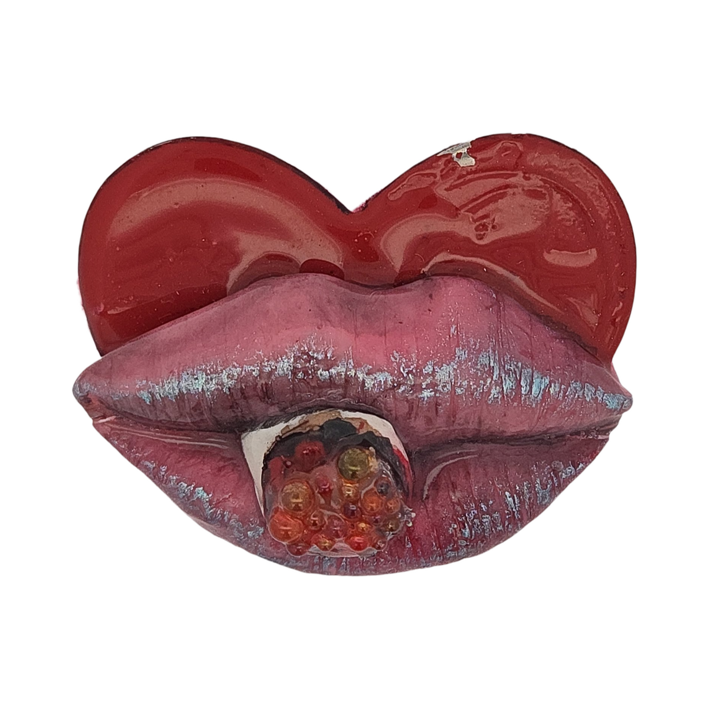 Porcelain Lips Brooches