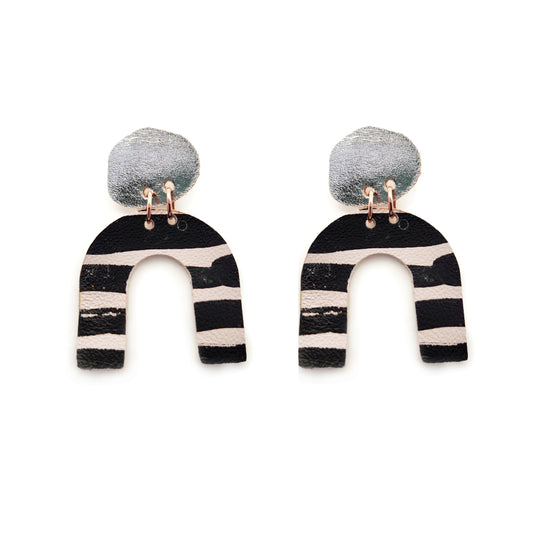 Leather Horseshoe Earrings