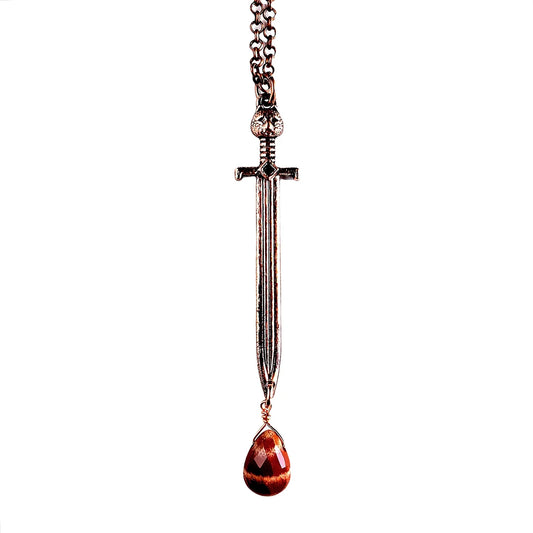 Copper Double Edged Sword Necklace