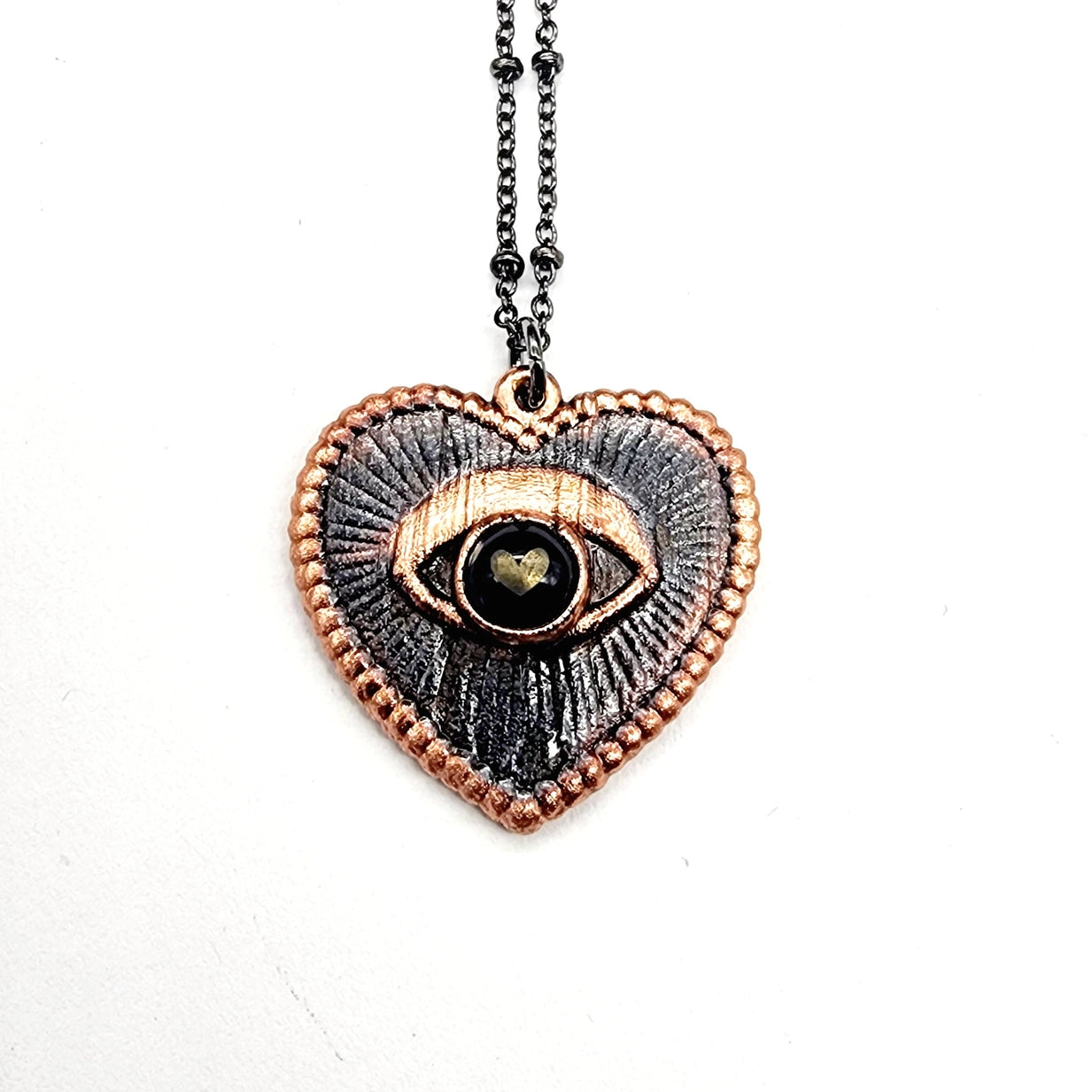Onyx Heart Necklace