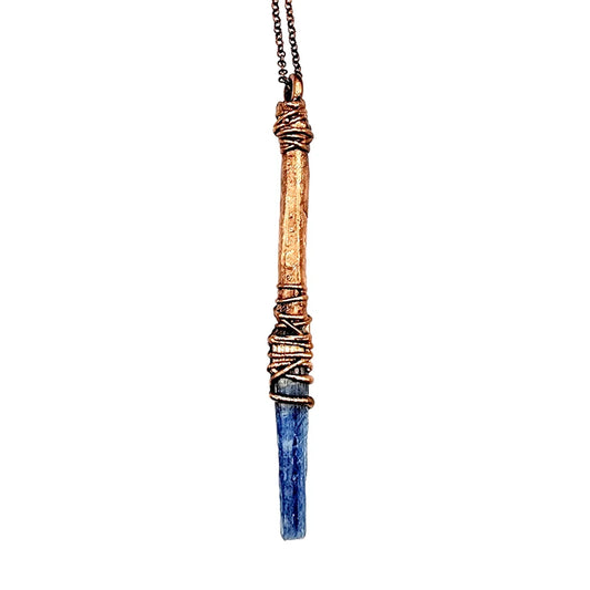 Blue Kyanite Wand Necklace