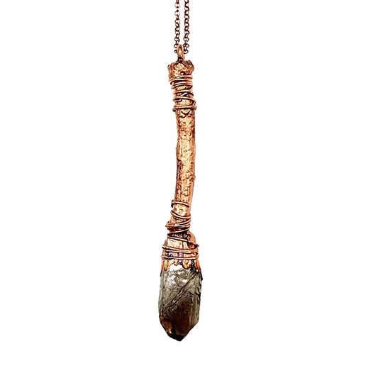 Smoky Quartz Wand Necklace