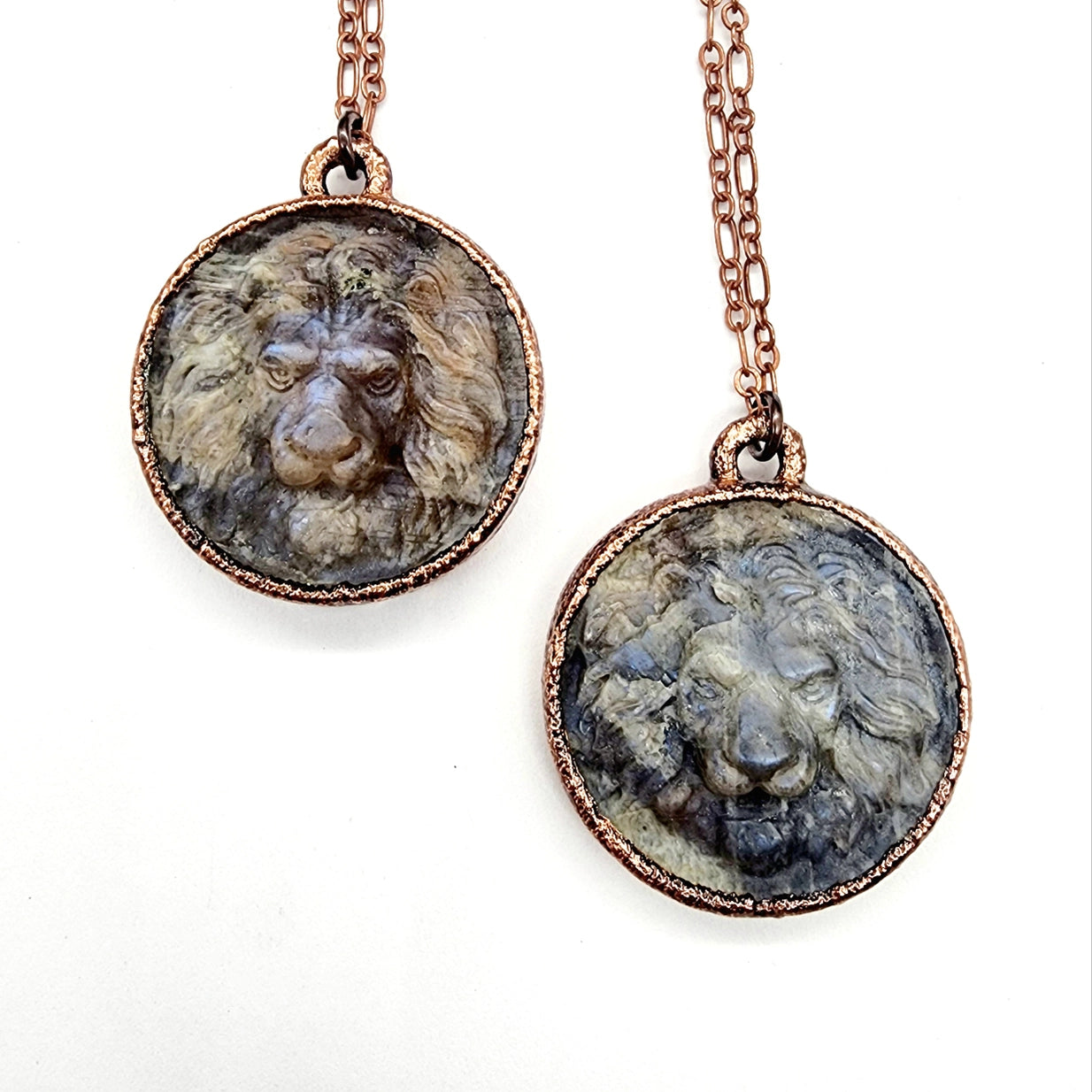 Sunstone Moonstone Lion Necklace