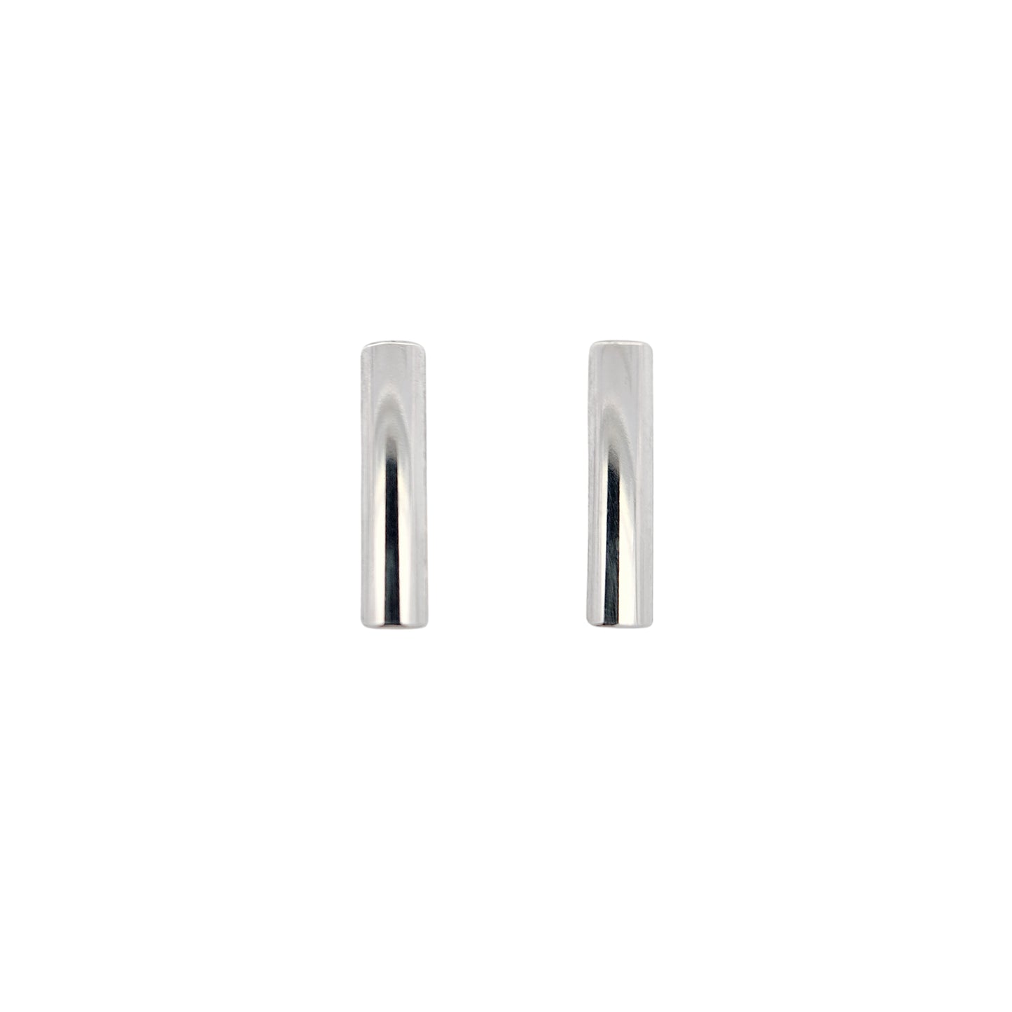 Sterling Silver Half-Round Bar Studs