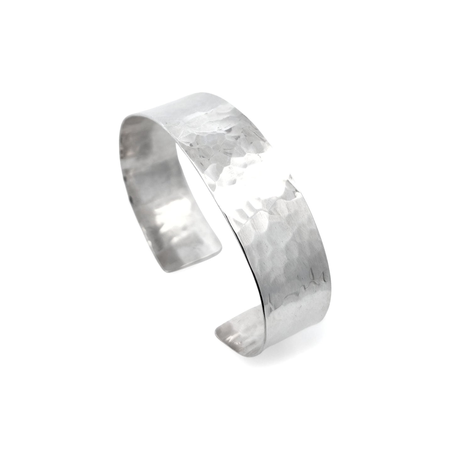 Silver Hammered Cuff Bracelet