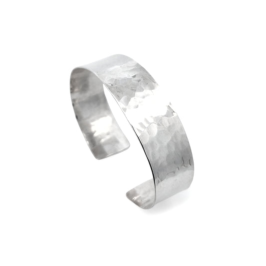 Silver Hammered Cuff Bracelet