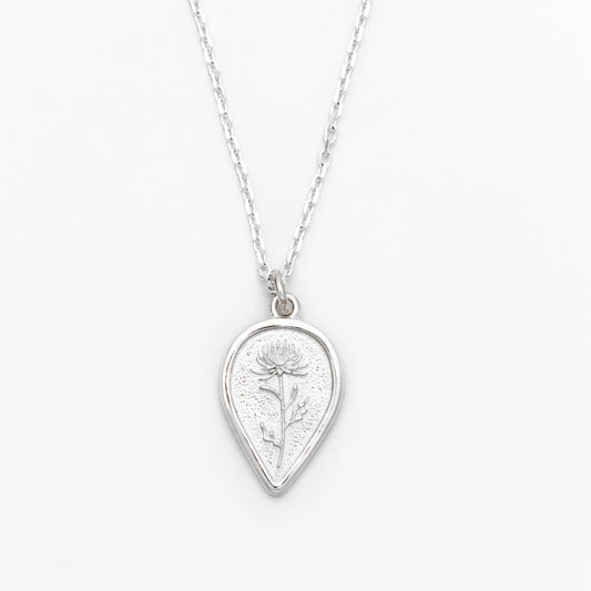 Chrysanthemum Birth Flower Necklace
