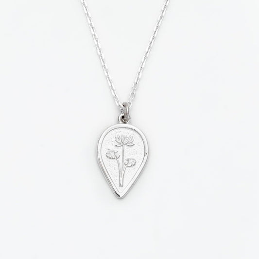 Waterlily Birth Flower Necklace