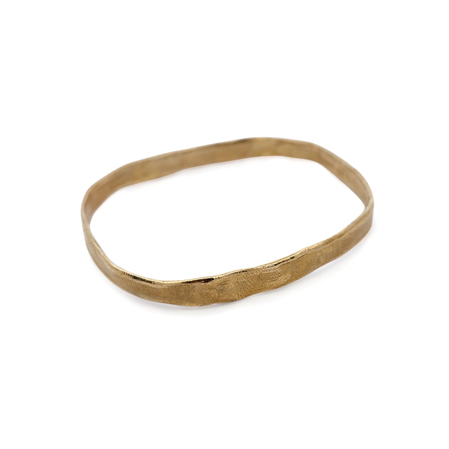 Soft Square Textured Bronze Bangle