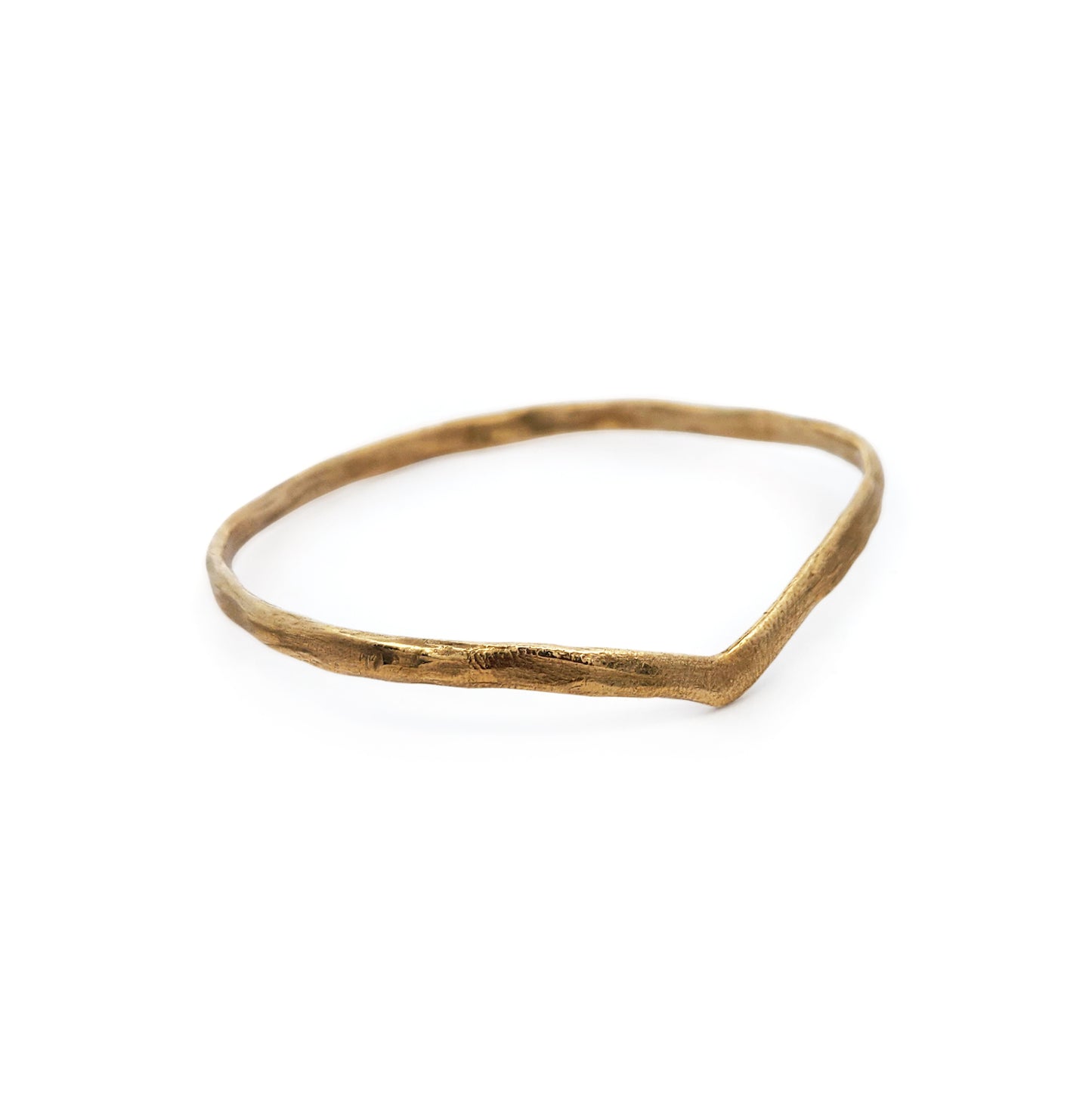 Chevron Textured Bronze Bangle
