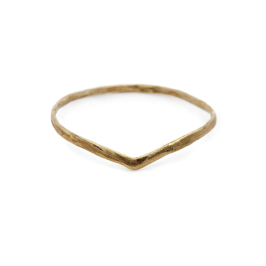 Chevron Textured Bronze Bangle