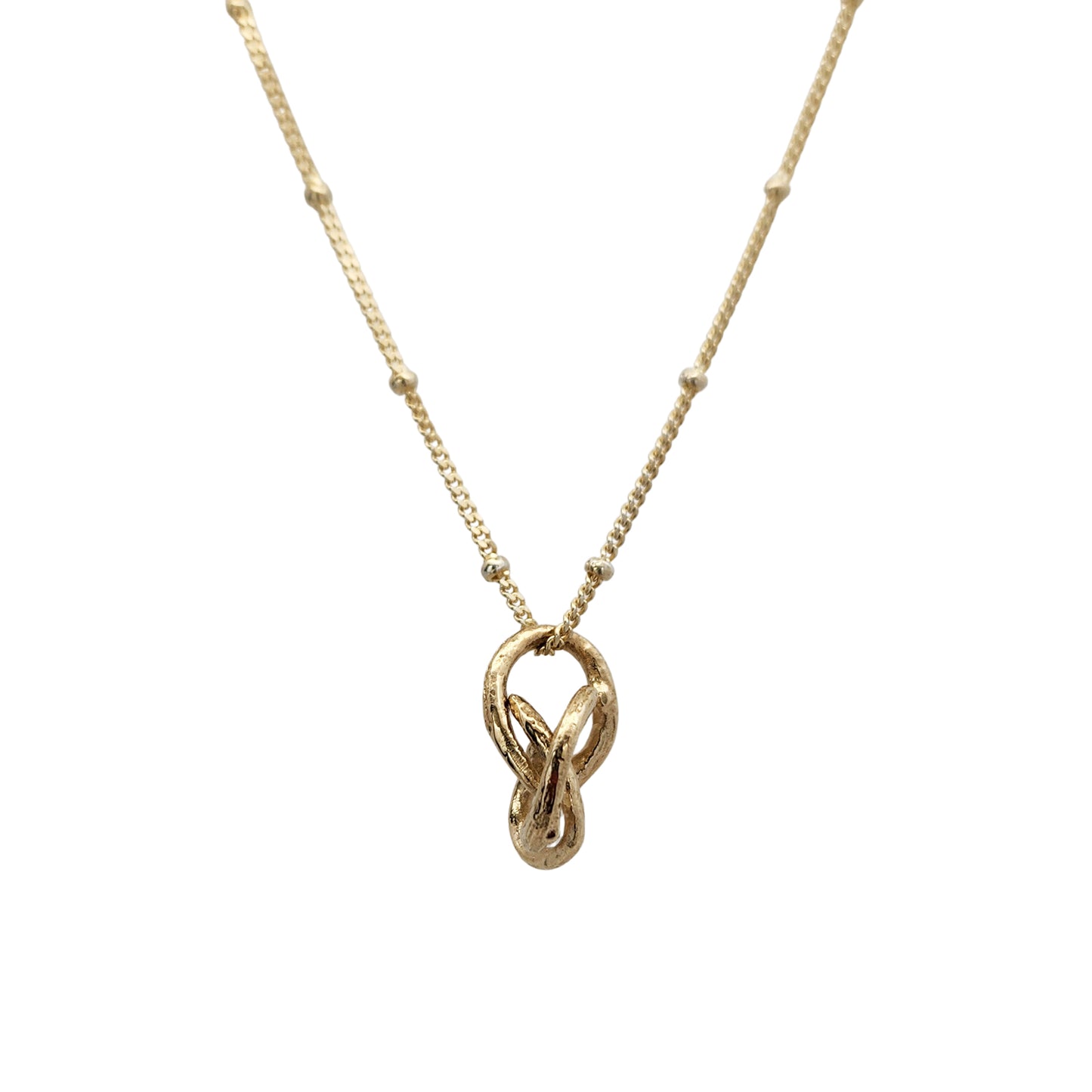 Bronze Organic Love Knot Necklace