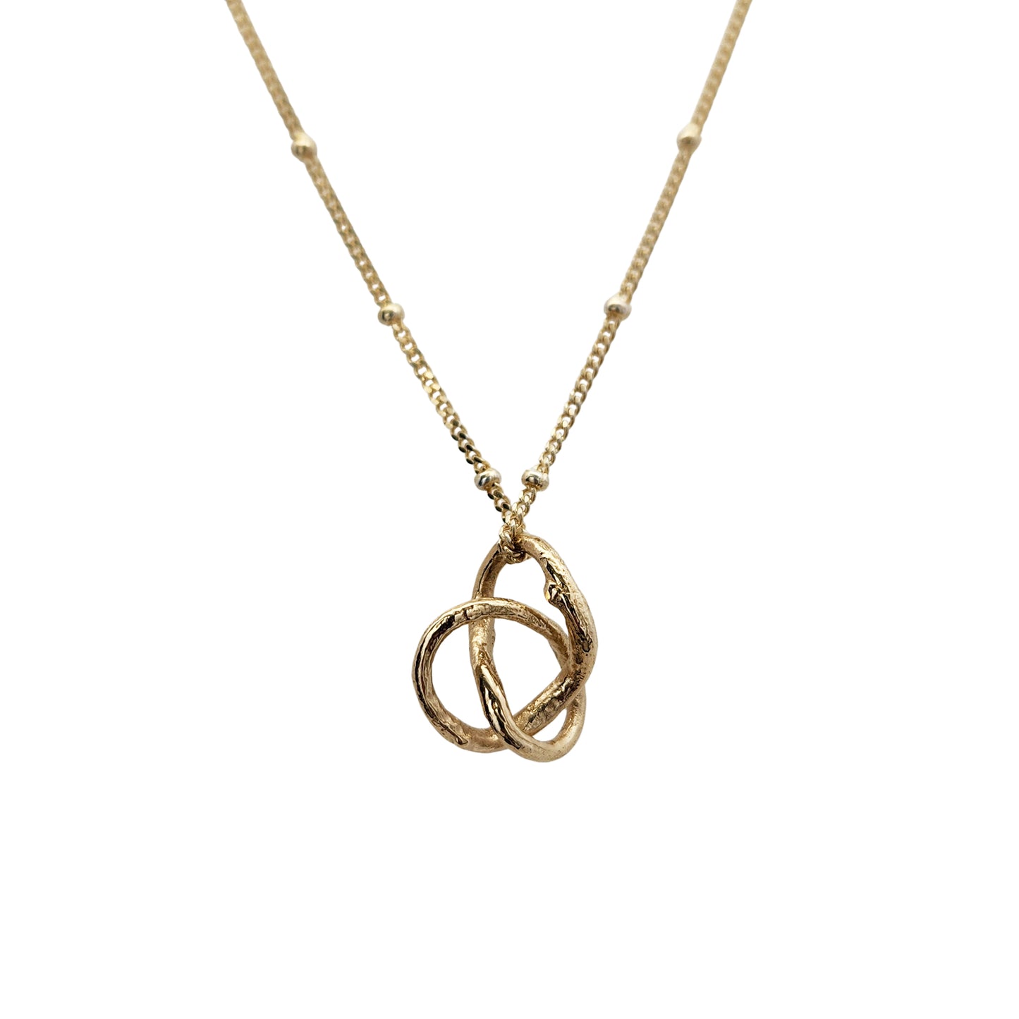 Bronze Organic Love Knot Necklace