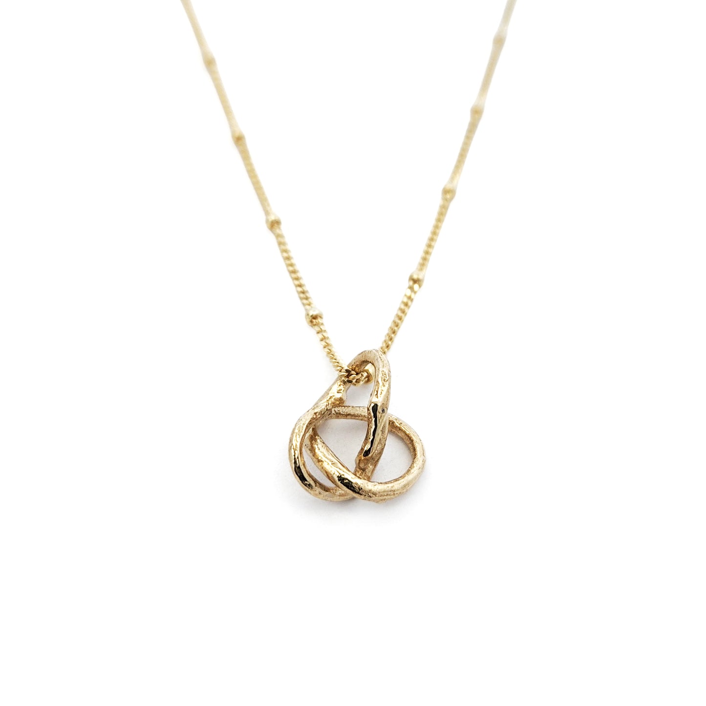 Bronze Organic Love Knot Necklace