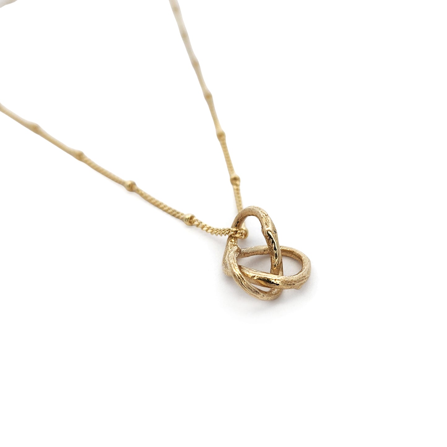 Bronze Organic Love Knot Necklace