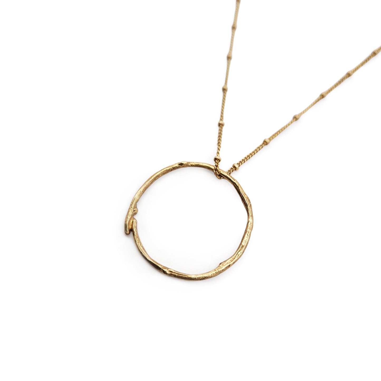 Large Bronze Circle Branch Pendant