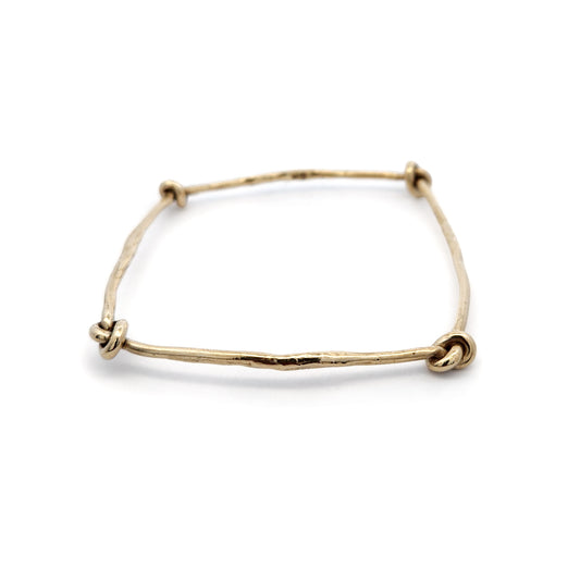 Square Knotted Bronze Bangle