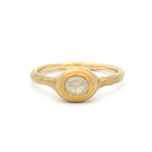 10k Yellow Organic Solitaire with 0.32ct Rose-Cut Diamond