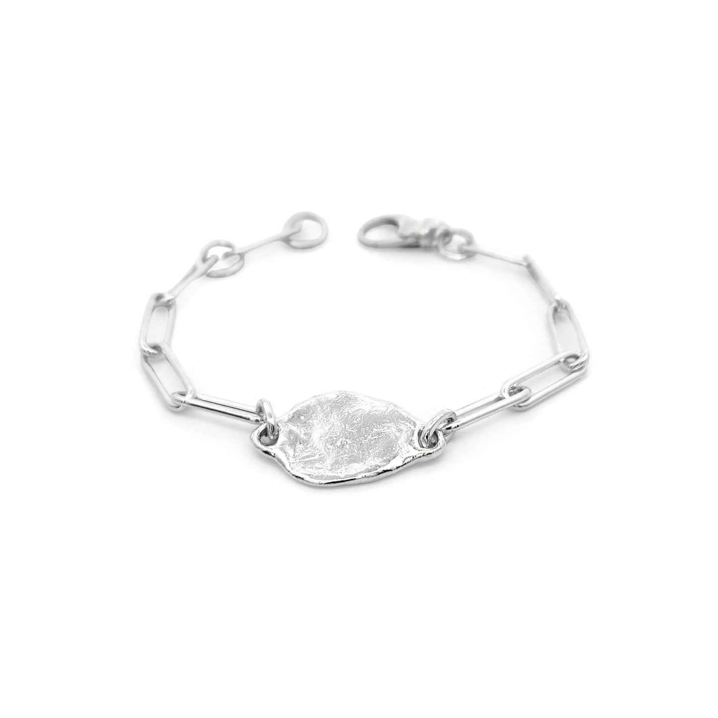 Silver Paperclip ID Bracelet