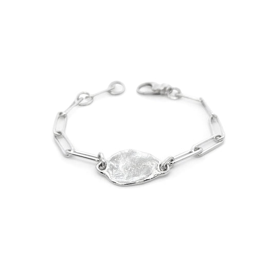 Silver Paperclip ID Bracelet