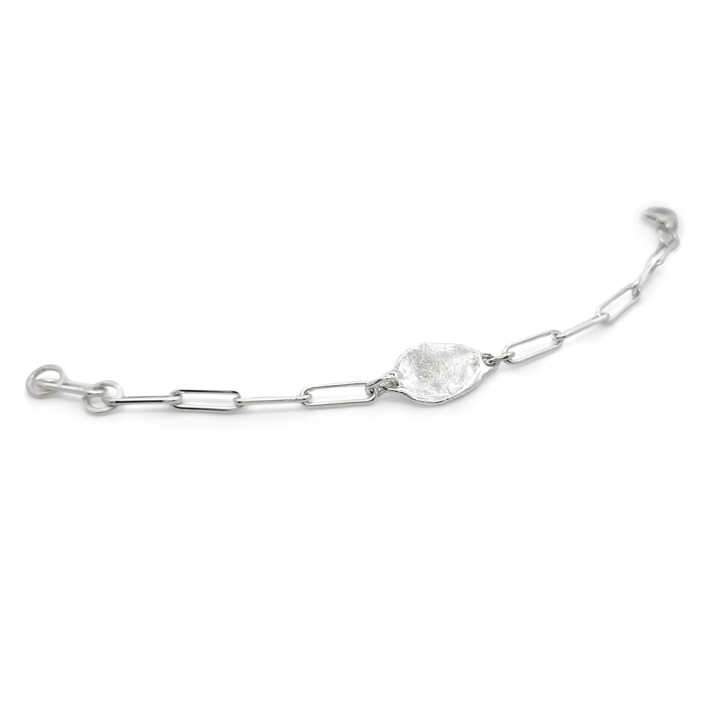 Silver Paperclip ID Bracelet