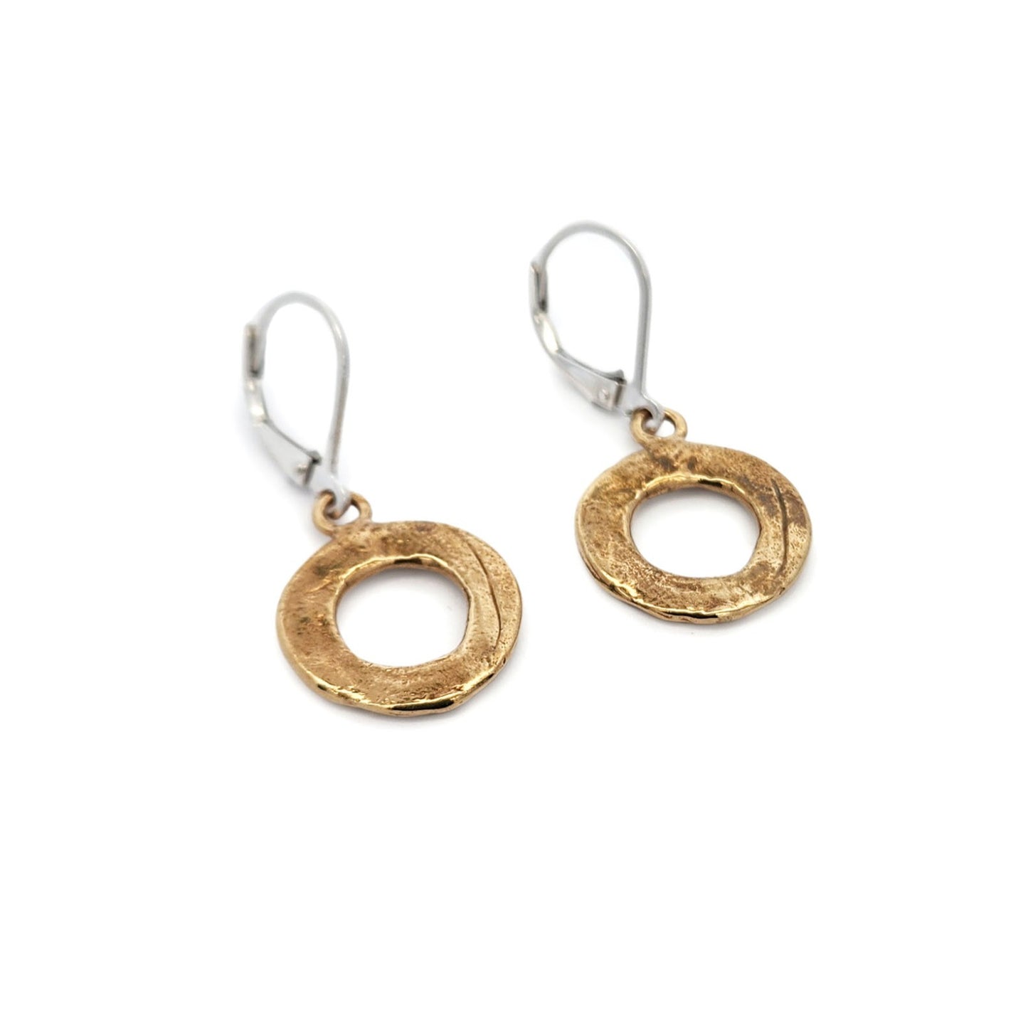Lg Bronze Donut Earrings