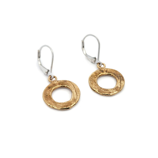 Lg Bronze Donut Earrings