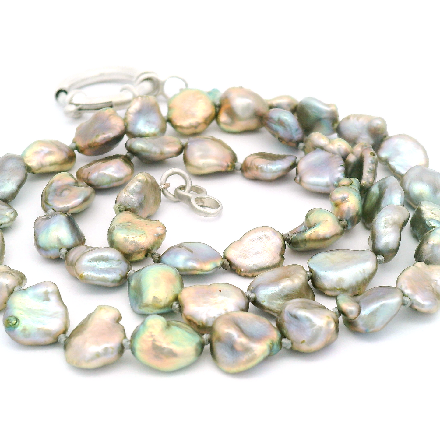 Silver Baroque Freshwater Pearl Necklace