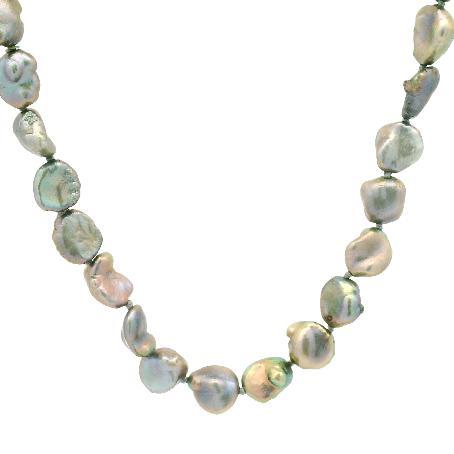 Silver Baroque Freshwater Pearl Necklace