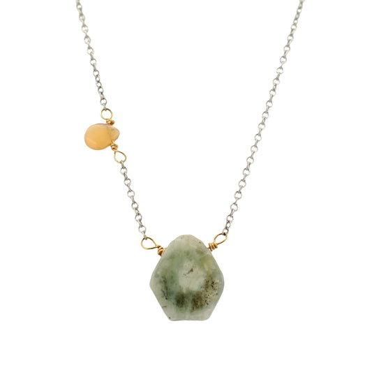 Aquamarine Slice Necklace