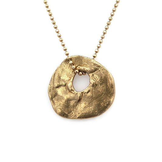 Organic Bronze Donut Pendant