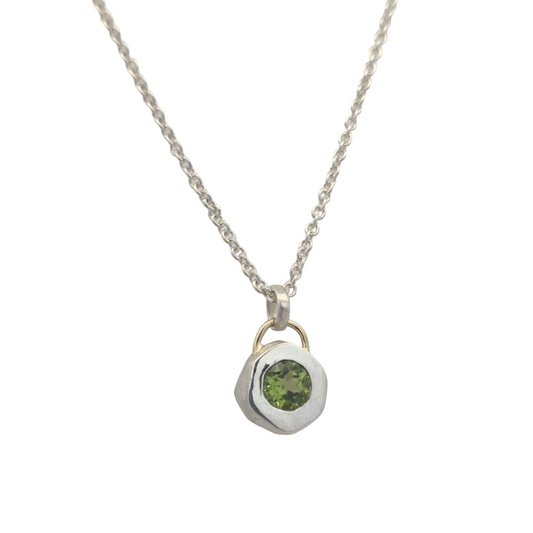 Faceted Peridot Necklace