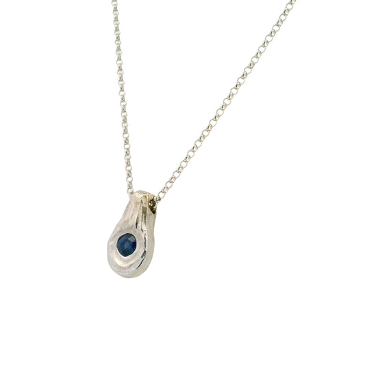 White Gold Sapphire Pendant