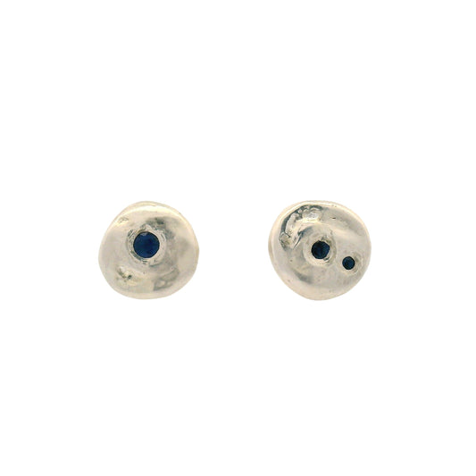 Extra Large Sapphire Pebble Earrings