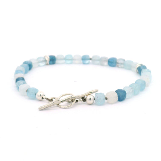 Aquamarine Beaded Bracelet
