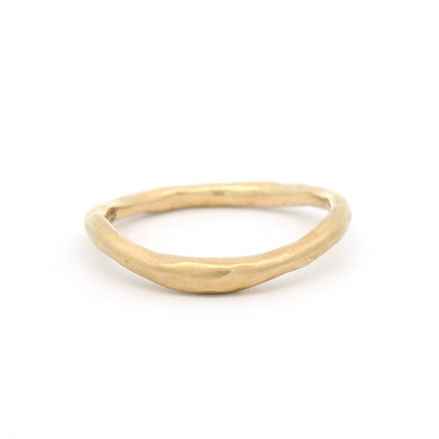 10k Yellow Gold Organic Contoured Band