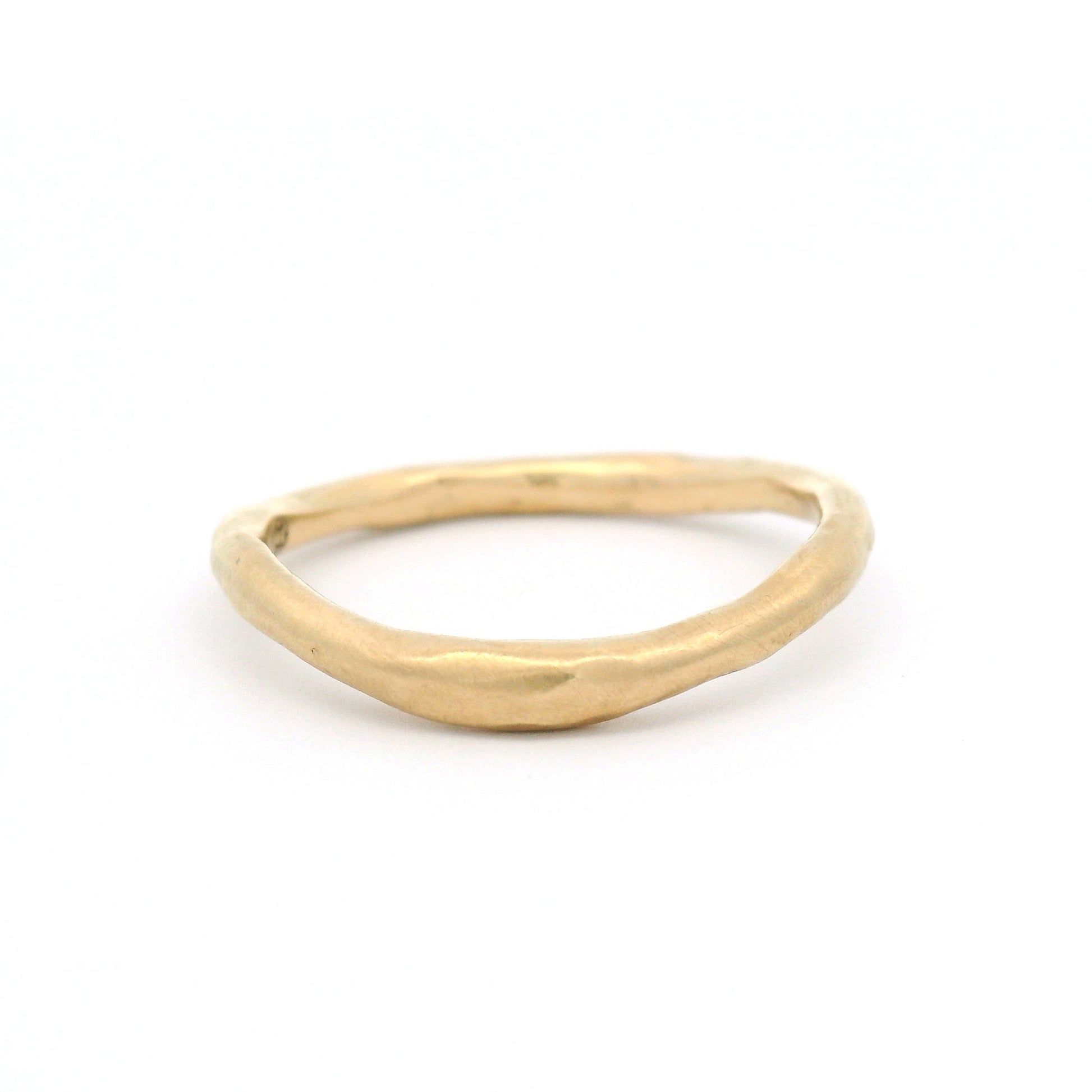10k Yellow Gold Organic Contoured Band