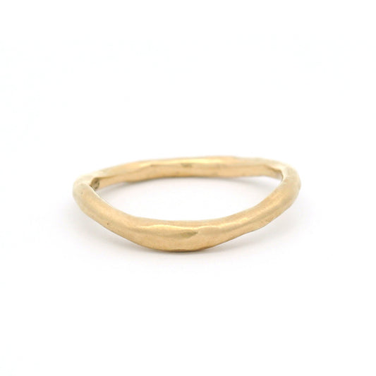 10k Yellow Gold Organic Contoured Band
